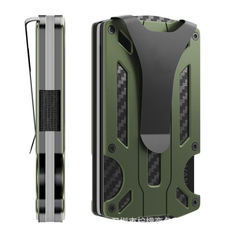 Ультратонкий держатель карт из алюминиевого сплава RFID с защитой от кражи и AirTag для мужчин