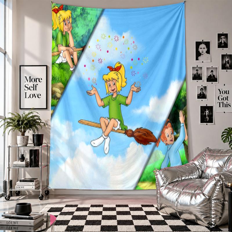 Wall TapestryBibi Blocksberg Art Hanging Cloth Decorative Background Cover for Room Decoration