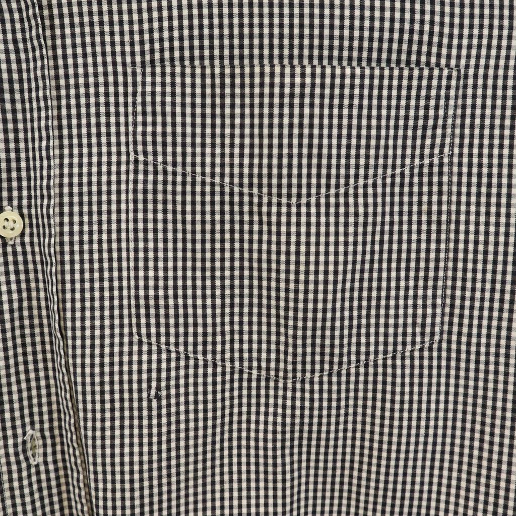 Fendi Клетчатая рубашка с длинным рукавом на пуговицах 40 черная Мужская Б/У