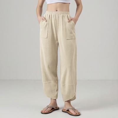 Женские спортивные штаны с карманами однотонные