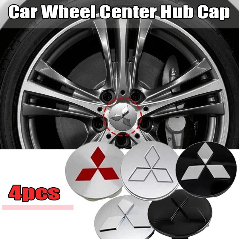Cyzghp1 4 шт. АБС-колпачки ступицы колеса автомобиля для Mitsubishi Ralliart Lancer ASX Colt Pajero Outlander Eclipse Delica L200 Аксессуары