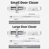25-85 КГ Автоматический доводчик двери Бесшумное мягкое закрывание Защитный дверной гидравлический буфер Алюминиевый сплав Серебристый Бытовой доводчик двери