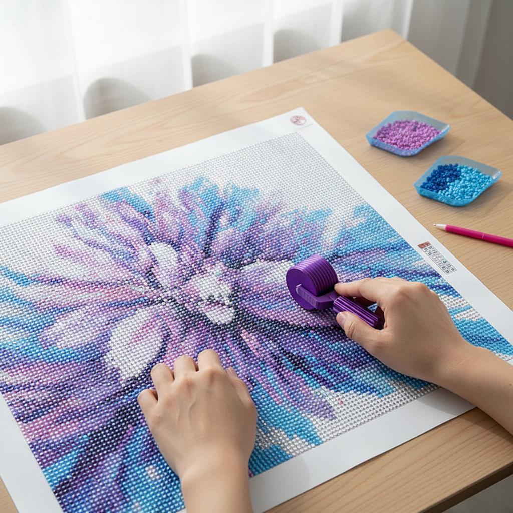 3D Diamond Painting Roller Tool ABS Plastic Metal Shaft Smooth Glue Applicator For Resin Rhinestones DIY Craft