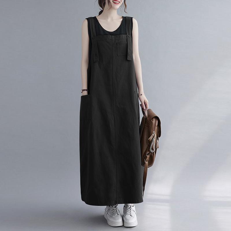 ZANZEA Женское повседневное комбинезон без рукавов с квадратным воротником и бретелями