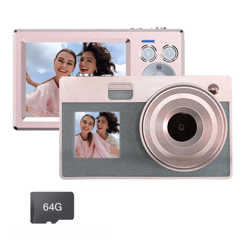 Double Screen Retro Digital Camera 5000W High Pixel 16x Zooming For Students Teens Travel Photography