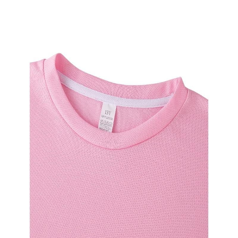 Boys Crewneck Short Sleeve Tee, Minimalist Line Heart Hand Print Cool Streetwear Summer Top