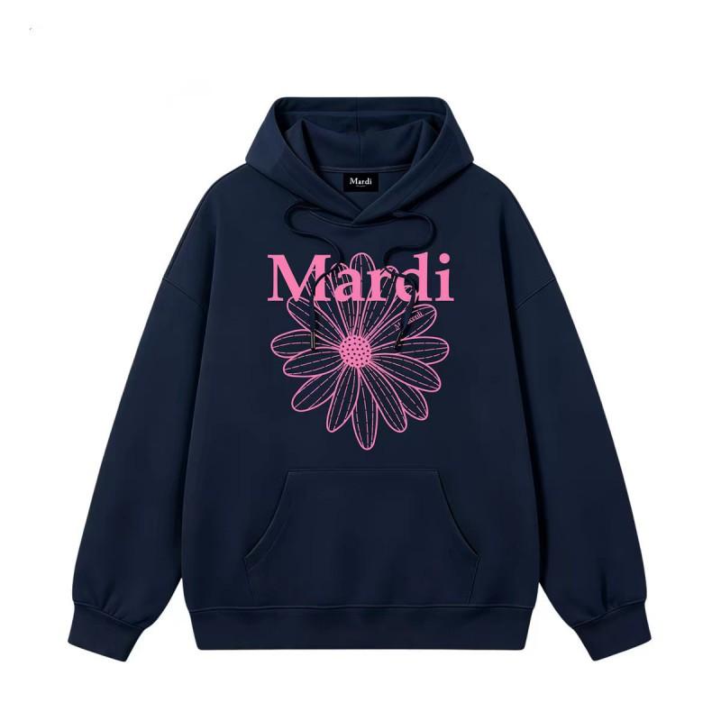 Womens Daisy Print Hooded Sweatshirt Loose Fit Casual Outerwear