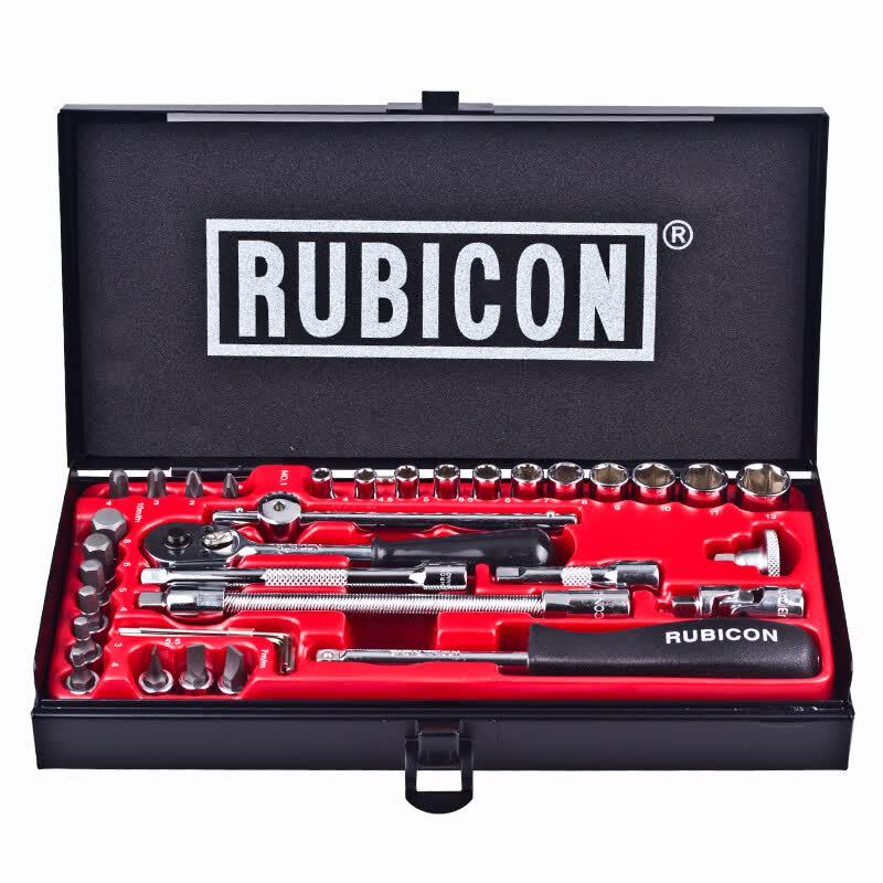 Набор гаечных ключей с трещоткой и торцевых головок RUBICON
