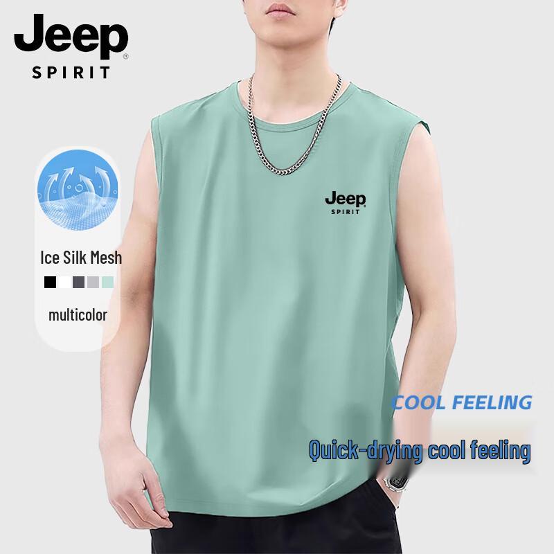 Мужская майка-жилет JEEP SPIRIT из ледяного шелка без рукавов