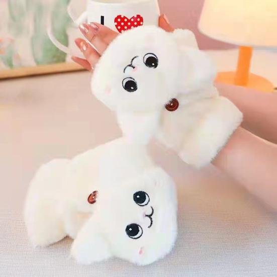 Winter Fuzzy Gloves Women Cartoon Warm Gloves Cute Thickened Fleece Lined Gloves for Indoor Outdoor Exercise Driving