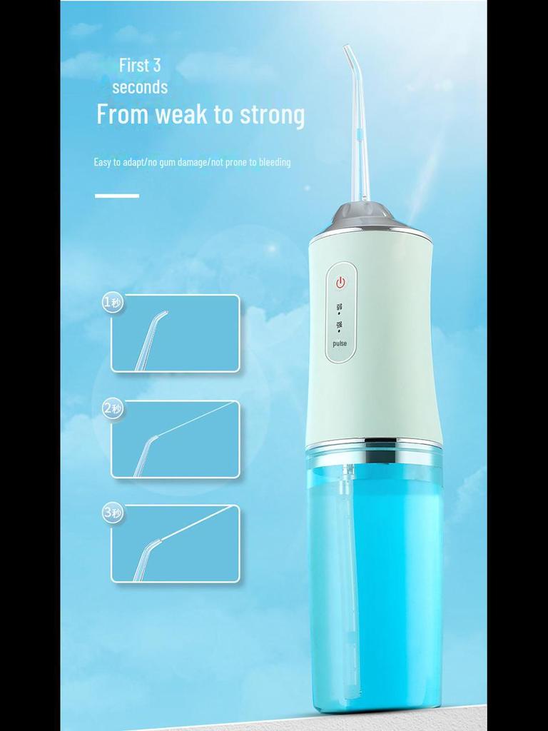 Умный электрический ирригатор: Портативный очиститель зубов с фиолетовой подсветкой, водонепроницаемый, для устранения неприятного запаха изо рта и отбеливания
