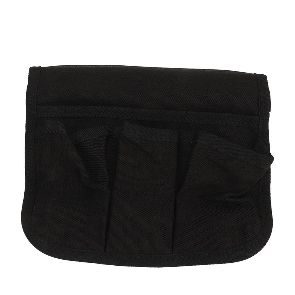 Сумка-подлокотник для стула, большой вместимости, водонепроницаемая, холщовая, подвесной органайзер для хранения для пляжного стула, для кемпинга на открытом воздухе, пикника, черный