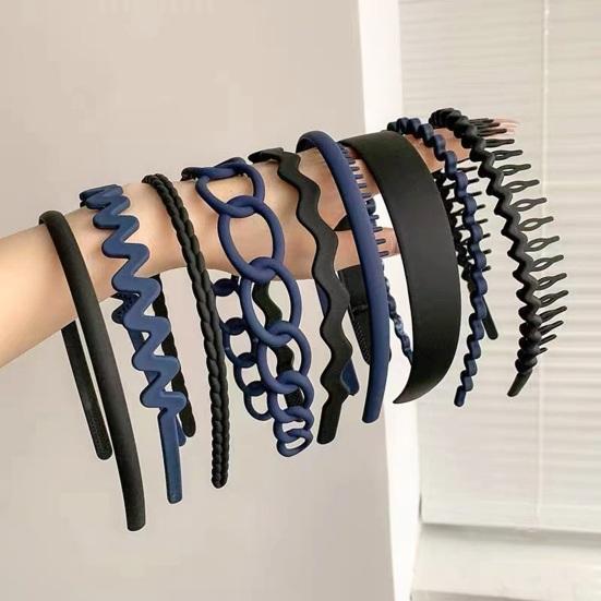 9 шт., обруч для волос, нескользящий дизайн, головной убор с зубцами, фиксация прически, пластиковая заколка для волос, зажим для челки для женщин и девочек, повязка на голову, головные уборы для мытья лица