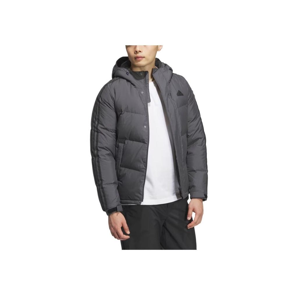 adidas Unitefit Sports Lifestyle Series Универсальная удобная куртка-пуховик с капюшоном унисекс Верхняя одежда Темно-серый JW6733