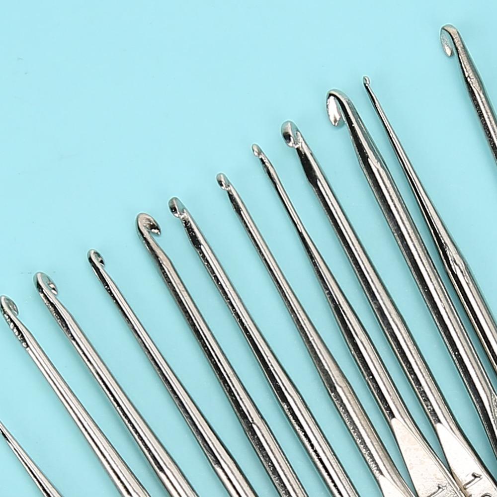 16pcs Thread Crochet Crochet Hook Set Small Size Metal Crochet stitching tools DIY Craft