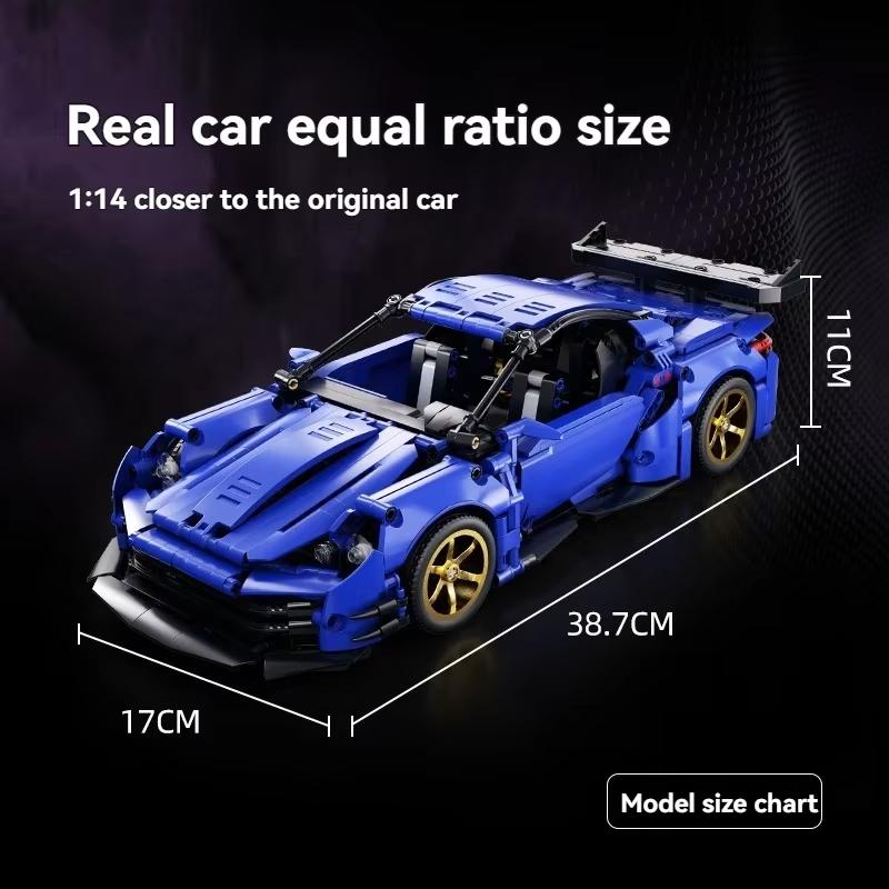 1000pcs 2025 Technical Super Speed GTR Sport Car Building Blocks Assemble Bricks Racing Vehicle Toys Gifts For Adult Friend
