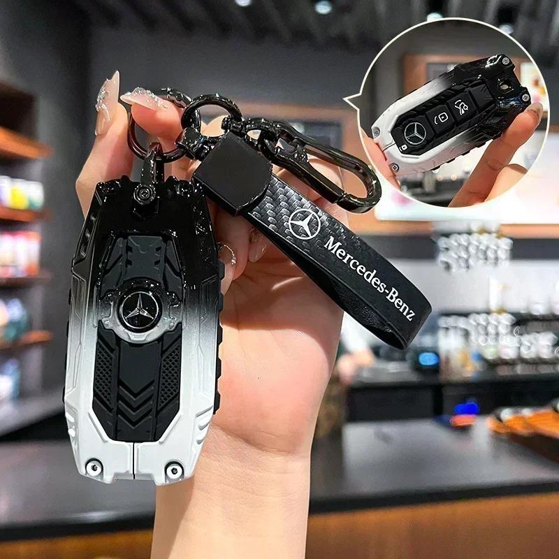 Car Key Case Cover Shell Holder Protector Bag For Mercedes Benz 2022 C S Class W206 W223 S350 C260 C300 S400 S450 S500 Accessory z15