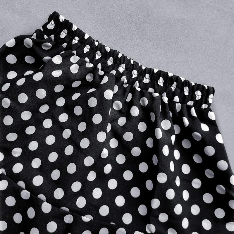 Летние юбки с рюшами для девочек, мини-юбка в горошек с высокой талией для маленьких девочек, повседневная детская плиссированная короткая юбка для девочек, одежда