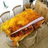 Autumn Landscape Wooden Bridge Pattern Tablecloth Thicken Cotton Rectangular Round Table Cloth For Wedding Picnic Party