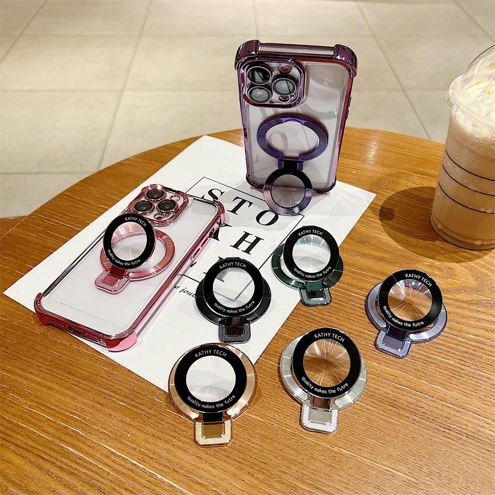 Universal Phone Ring Holder Grip Kickstand for Magsafe Magnetic For iPhone 12 13 14 15 Pro Max Samsung Xiaomi Plating Bracket