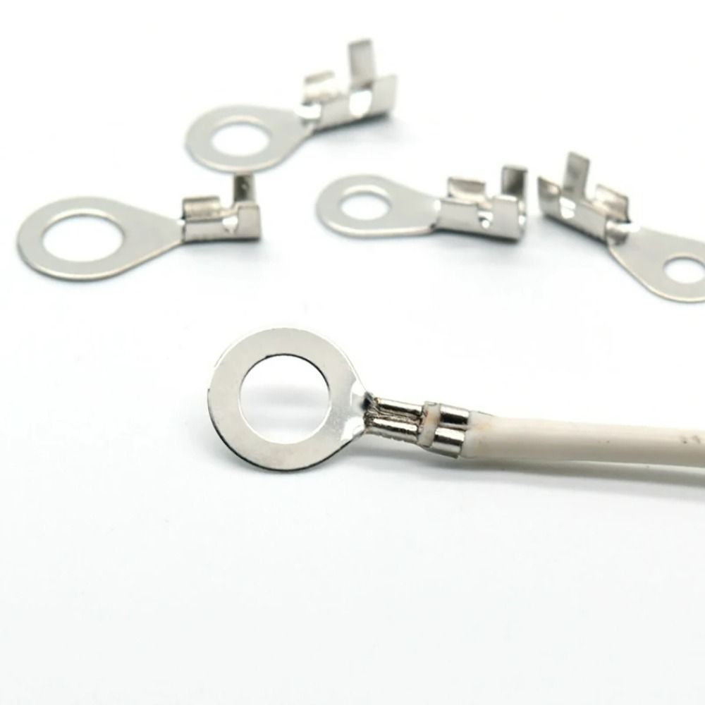 100Pcs New M3/M4/M5/M6/M8 DJ431 Terminal Block Brass Tinning Wire Connector Ring Eyes Ring Lugs