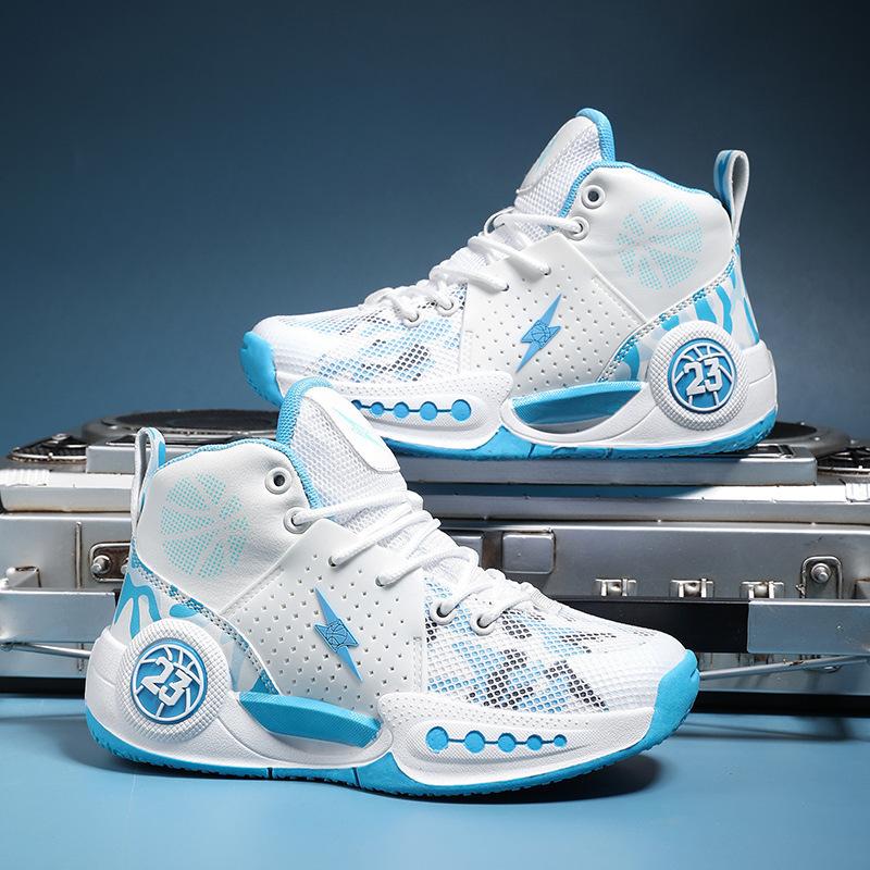 Мальчиковые баскетбольные кроссовки средние для старших мальчиков подростков практичные тренировочные кроссовки детская спортивная обувь