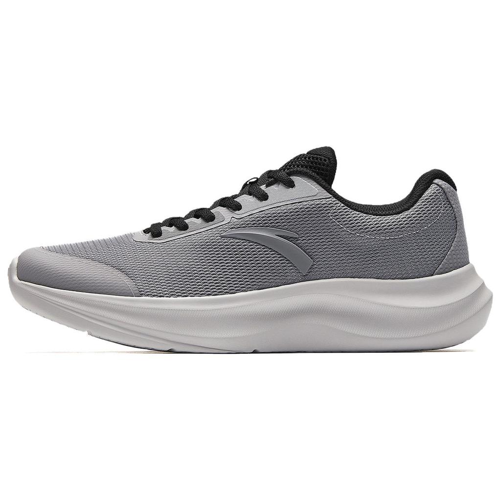 Anta Running Series Simple Comfortable Durable Breathable Lightweight Low-Top Sprinting Shoes Men Sneakers Pigeon-Gray Black 912545505-3