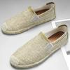 Мужские эспадрильи, мужская дышащая парусиновая повседневная обувь, мужские мокасины, мужская плетеная соломенная обувь ручной работы, мужские кроссовки для ходьбы