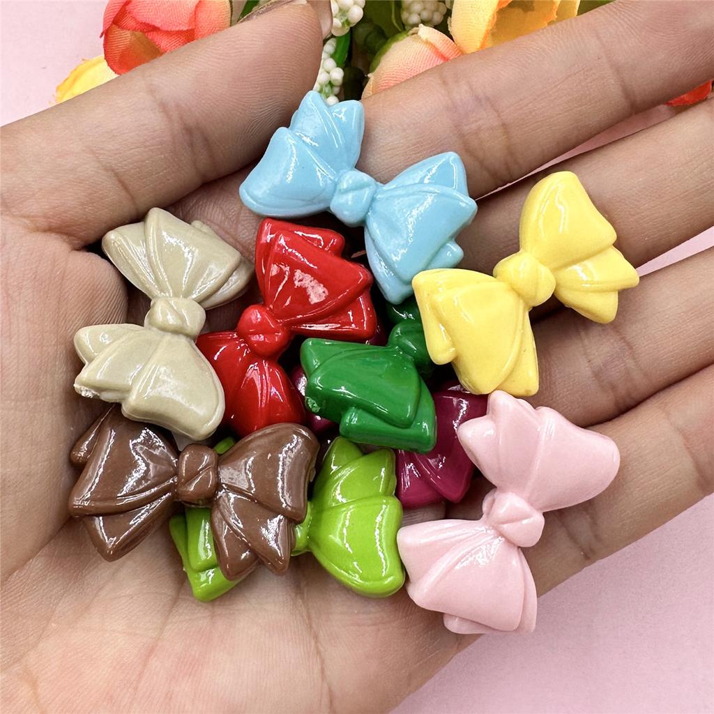 Свободные бусины 30 шт. для изготовления браслетов с бантом 19,2*29,2 мм, материал ручной работы, акрил, DIY ювелирные аксессуары, модные аксессуары