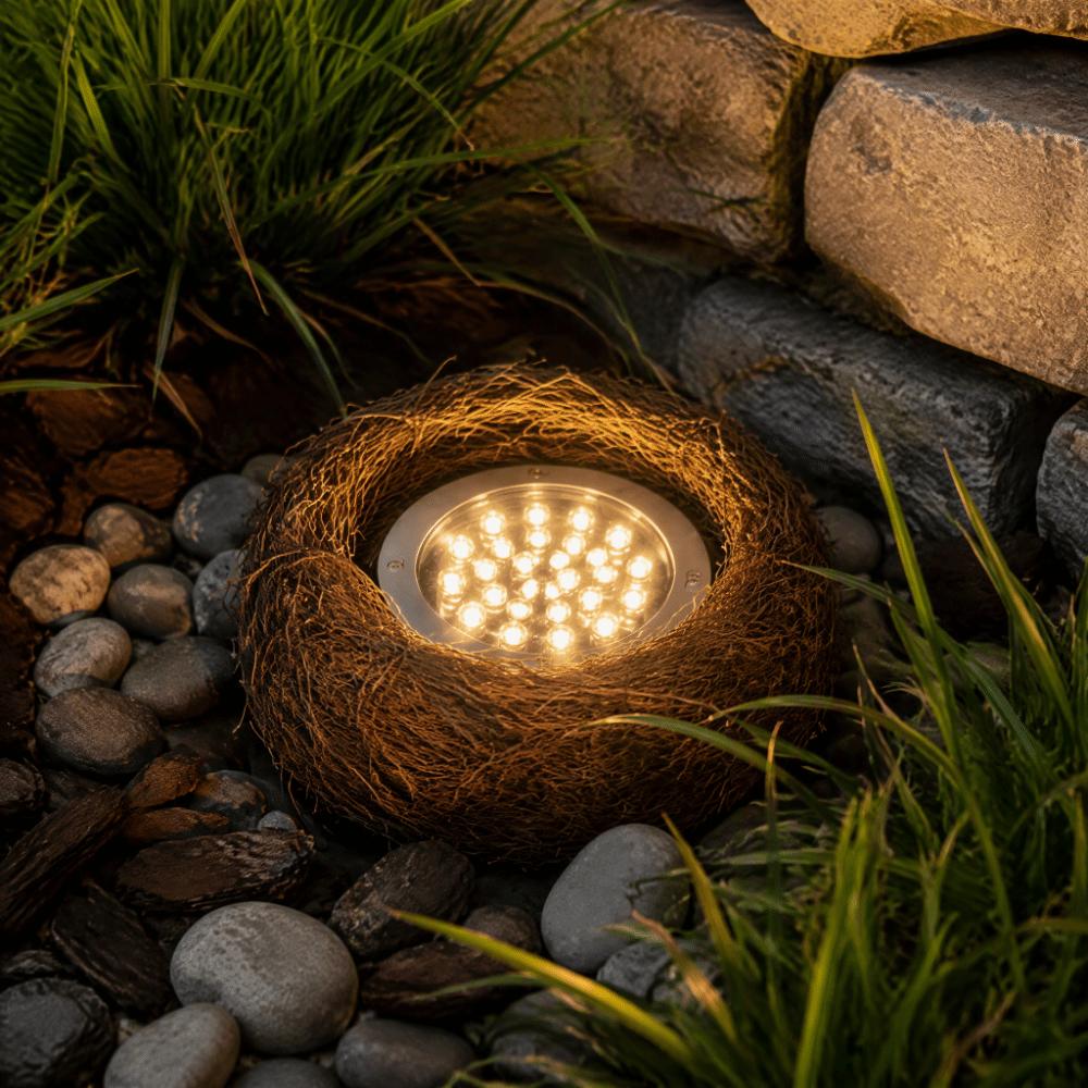 Simulated Rattan Weaving Birdhouse Lampshade Waterproof Garden Tree Lampshade Outdoor Use