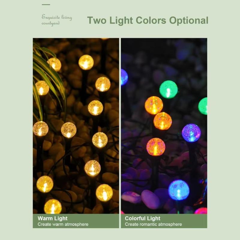 Солнечный пузырьковый газонный светильник 30 светодиодных дорожек, уличные водонепроницаемые ландшафтные светильники для сада, патио, лужайки, вечеринки