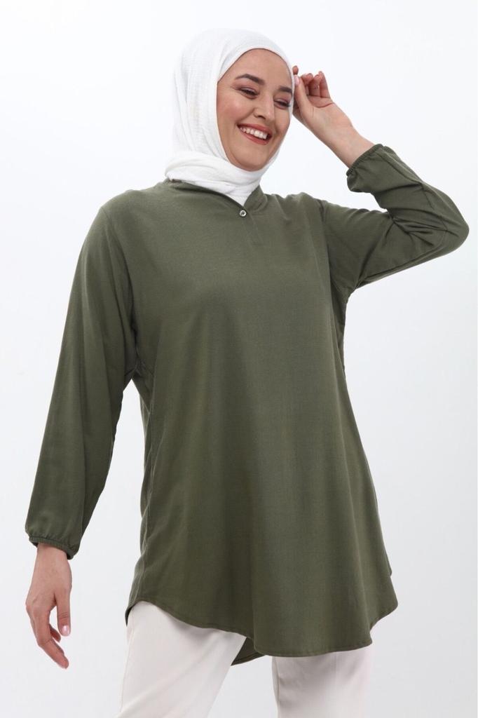 Женская блузка большого размера, удобная туника из мягкой ткани из вискозы и хлопка