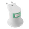 2PCS EU Plug To E27 Adapter LEDs Light B-ulb Converter Socket Holder with ON/OFF Button Switch