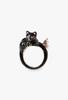 Кольцо с мотивом черной кошки SAMR0780LLXD [Anna Sui]