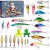 Advent Calendar Fishing Christmas Countdown,Fishing Advent Calendar Christmas,24 Days Fishing Set Fishing Advent Calendar