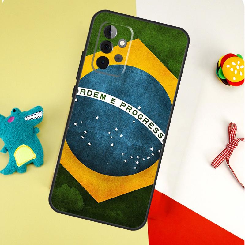 Бразилия Бразильский флаг Чехол для Samsung Galaxy A54 A34 A24 A14 A12 A22 A32 A42 A52 A72 A52S A51 A71 A13 A53 Обложка
