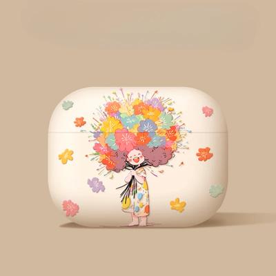 Маленький чехол для наушников с цветами для Apple Airpods Pro 2 3 1, матовый чехол для зарядных кейсов для наушников для Airpod 3, Funda для девочек