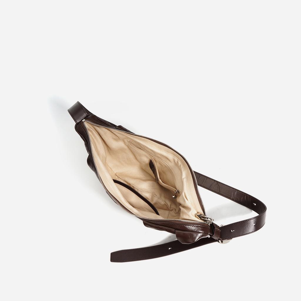 Нишевый дизайн минималистичный стиль текстура коровьей кожи сумка-круассан универсальная повседневная сумка для поездок на работу натуральная кожа женская сумка