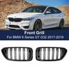 2PCS Car Front Kidney Grills Double Line Slat Racing Grille For BMW 6 Series GT G32 630I 640I 640I 620D 640D XDrive 2017-