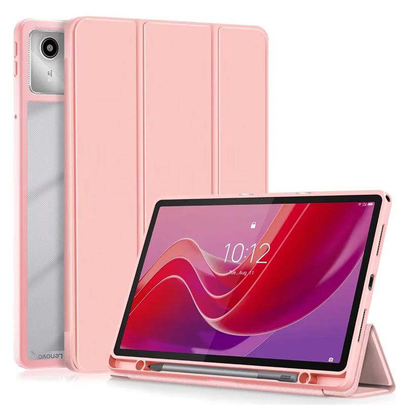 Совместим с lenovo xiaoxin Pad 2024 TB331 Tab M11 TB330 Чехол для планшета Акриловый Прозрачный Трехскладной Противоударный Кожаный чехол
