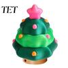Portable Stress Toy Christmas Tree Fidget Clicker Keychain, 3D Printed Shaped Relief Decor Toy, Holiday Sensory Figure Key Ring Accessory for
