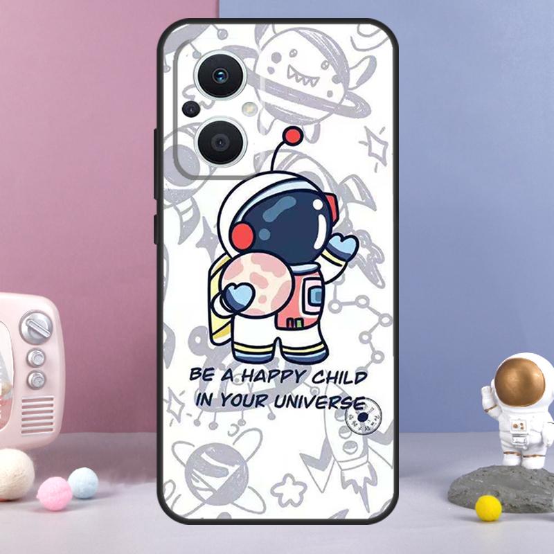 Чехол с астронавтом и космическим кораблем для OPPO Reno 8 Lite 11F 12F 13F 14F 10 11 12 13 14 Pro OPPO Find X9 X5 X6 X8 Pro