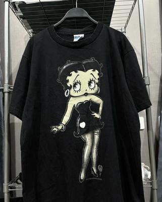 Винтажная Мультяшная Бетти Буп Vtg 1995 Черная Унисекс Футболка Репринт S-5XL Унисекс Футболка