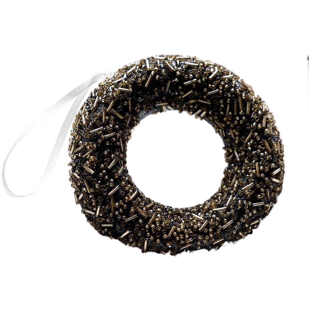 Elegant Christmas Baubles Black Gold Christmas Ornaments 6*6*6cm Festive Atmosphere Enhancer Meticulous Detail Work