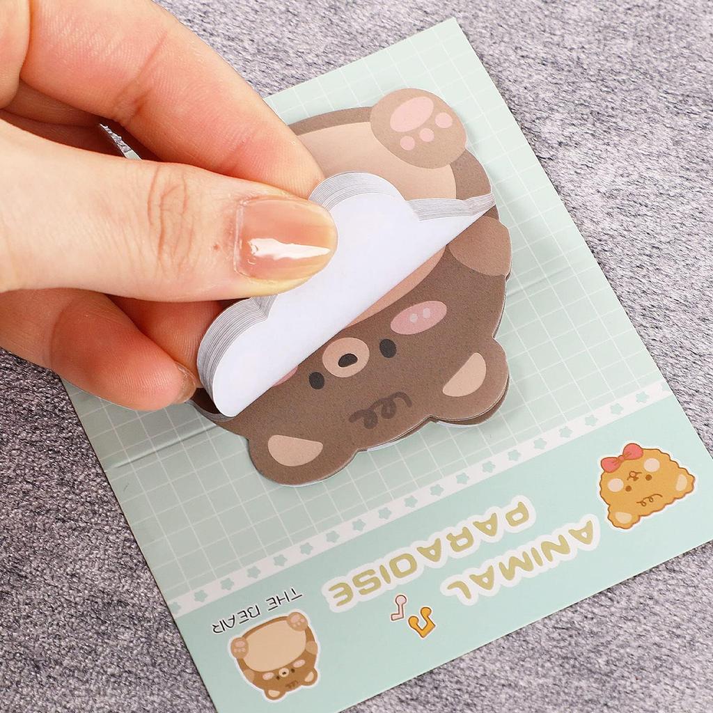 AUGSHYO 320 Sheets Sticky Notes Cute Animal Sticky Cute Message Stickers Memo Pad Cute Sticky Notes Funny Stationery Cute Notebook Memo Paper