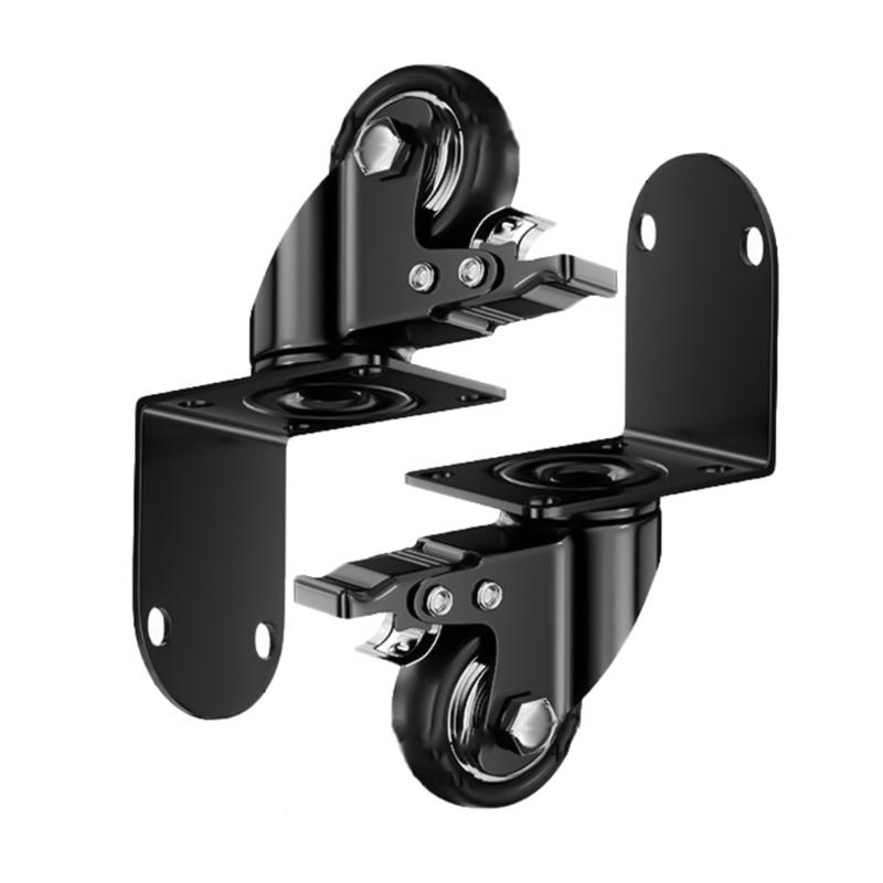 Quiet Glides 2pcs General Casters with Corner Guards Heavy Duty Casters Wheel Simple Installation for Tables & Chairs