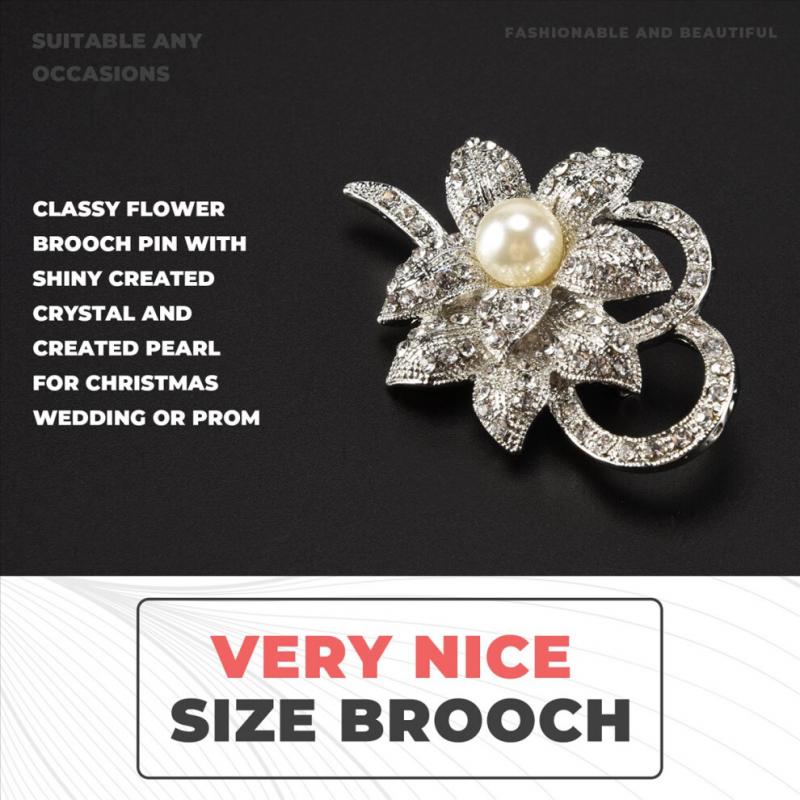 An elegant floral brooch, perfect for wearing to weddings, Christmas parties, or graduation ceremonies.