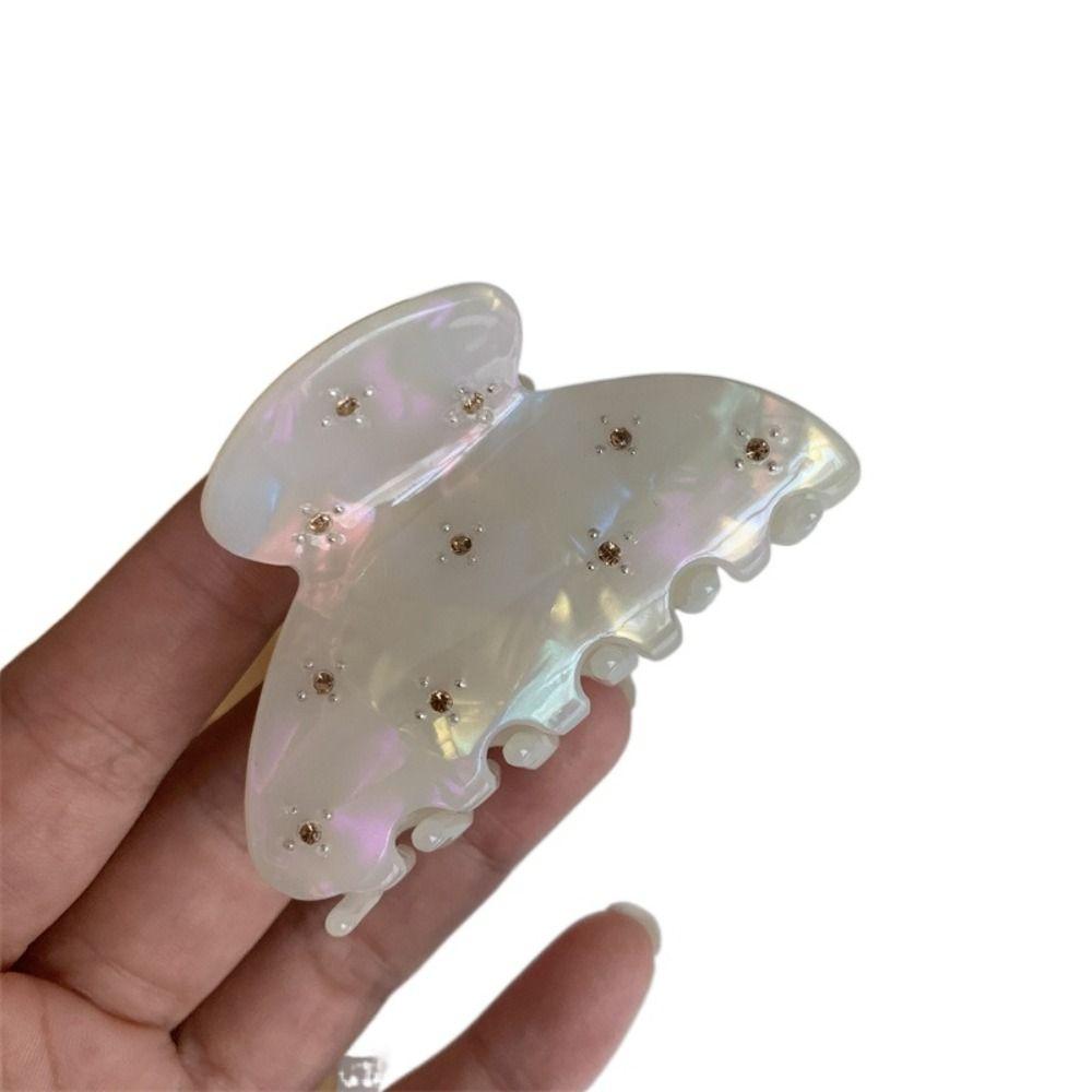 Semicircle Hair Accessory Rhinestone Girls Hair Claw Hair Clip Korean Style Shark Clip Headwear