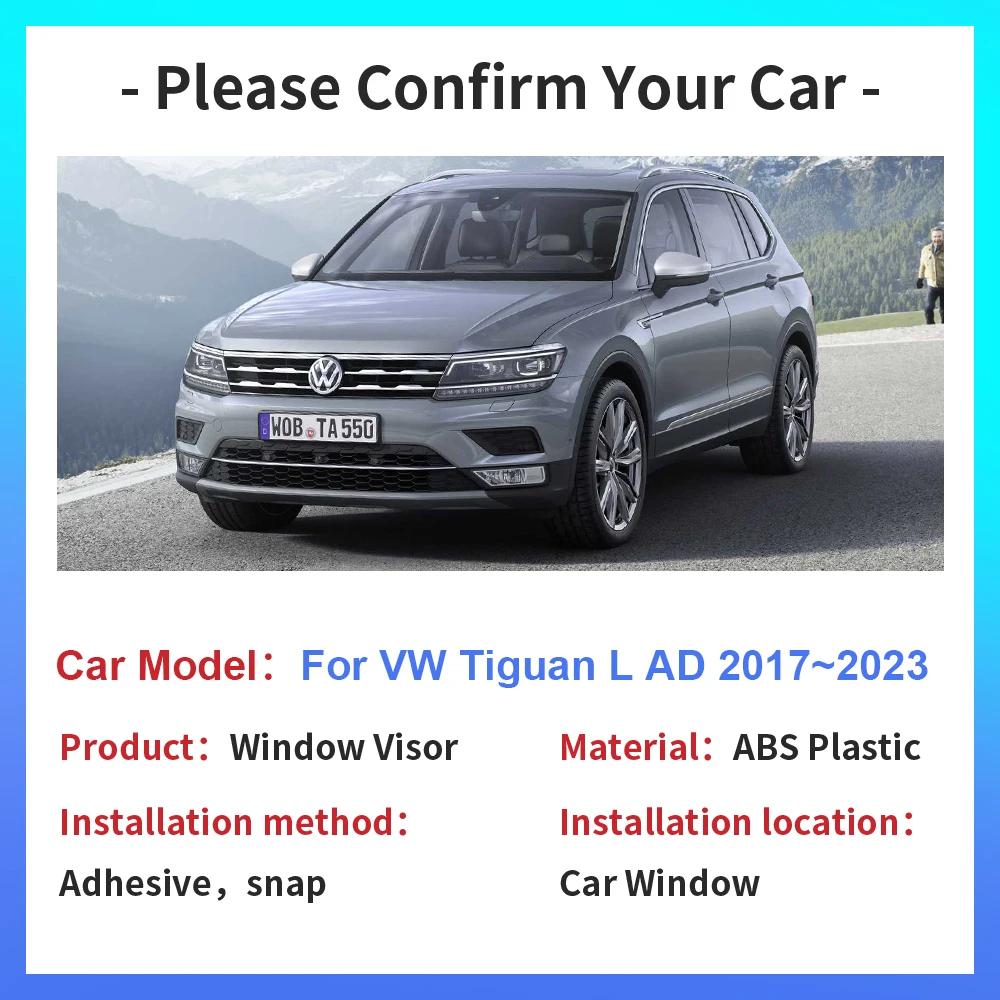 Козырек для окон Volkswagen VW Tiguan L AD BW 2017~2024 Автомобильный дефлектор дымоход солнцезащитный дефлектор боковой наружный аксессуары