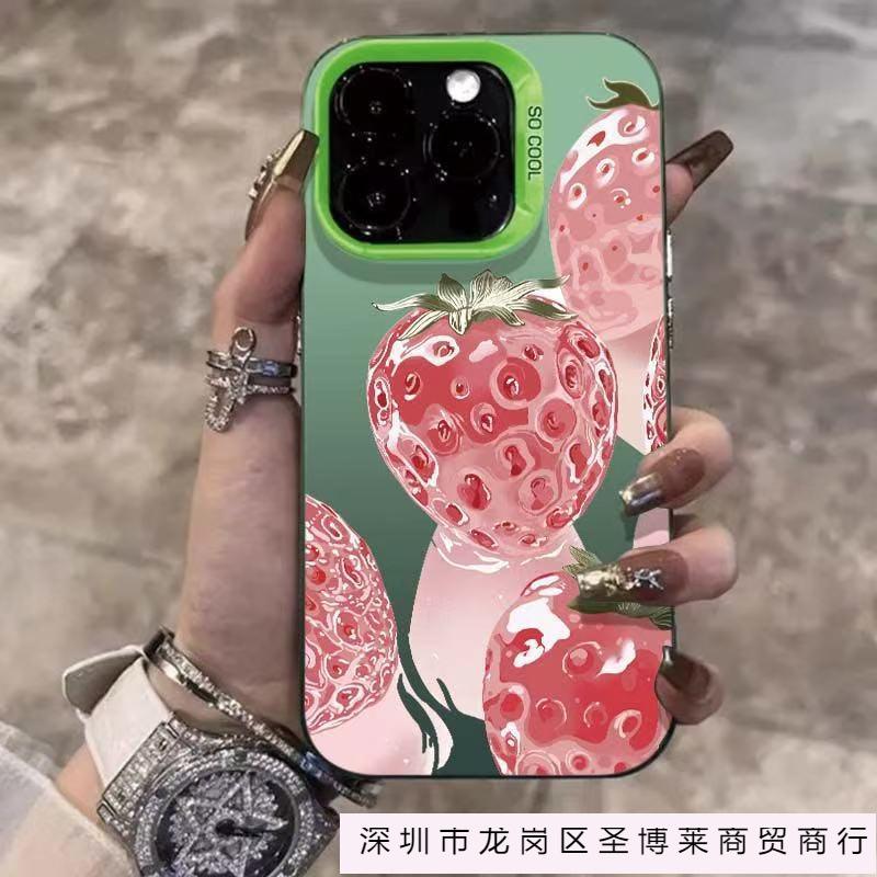 Новая кристальная клубника подходит для чехла для мобильного телефона iphone16 Apple 15promax/1413pro/12/11.